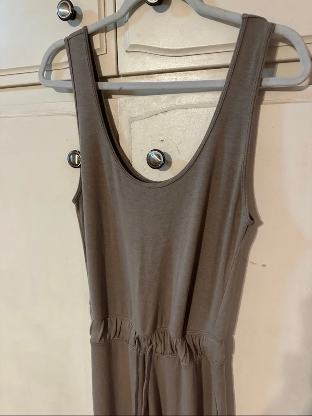 ABERCROMBIE Lounge Scoopneck Jumpsuit - Taupe